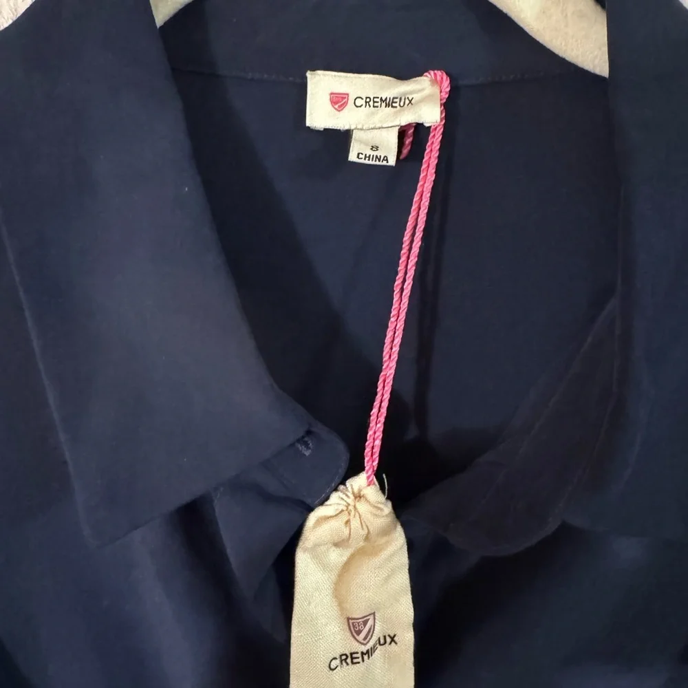 Daniel Cremieux Navy Blue A-Line Midi Dress - Picture 4 of 5